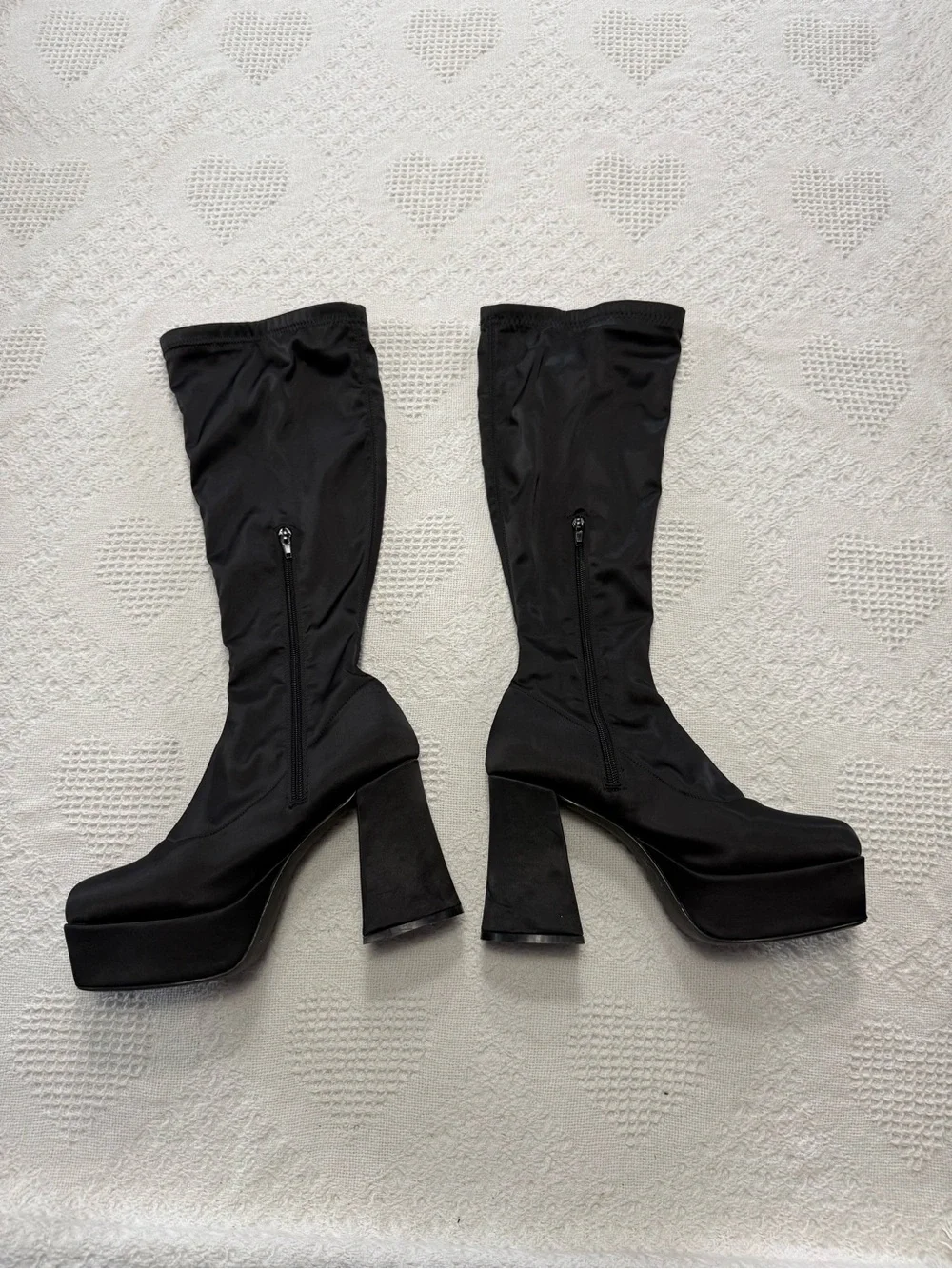 SHEIN Black Platform Mid Calf Boots (9)